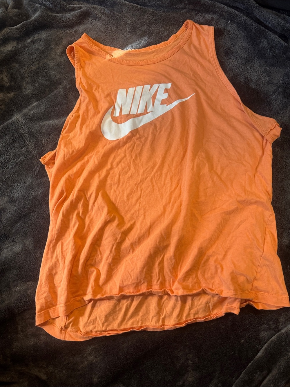 Nike Orange Logo Tank Top